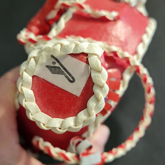 Red Leather Wine Decanter Bottle - Picture 3 of 4